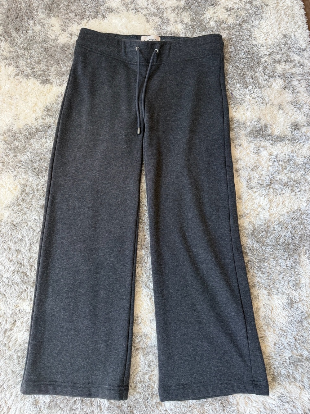 UGG Womens Charcoal Wide-Leg Sweatpants
